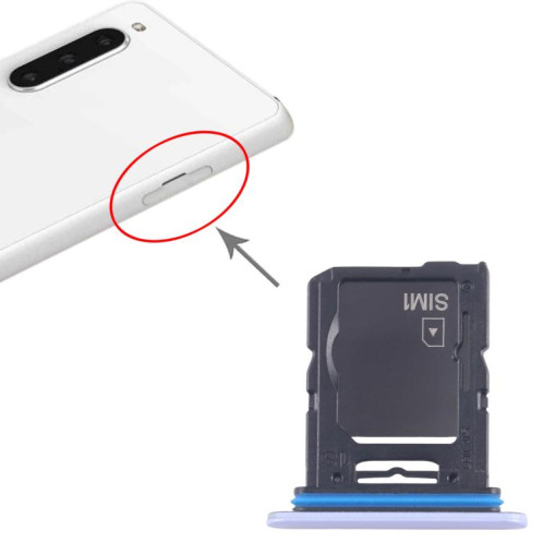 Pour Sony Xperia 10 V Tiroir pour carte SIM d'origine + Tiroir pour carte Micro SD (Bleu) SH944L1358-04