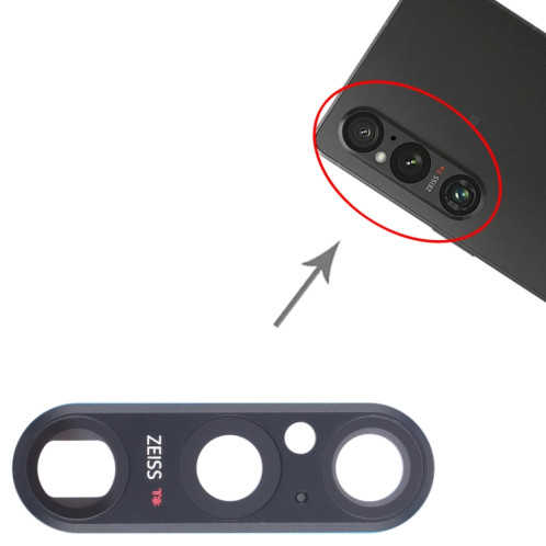 Pour Sony Xperia 1 V Cache d'objectif d'appareil photo d'origine (Noir) SH949B165-04