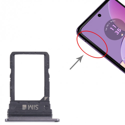Pour Motorola Razr 40 Plateau de carte SIM d'origine (Noir) SH964B1283-04