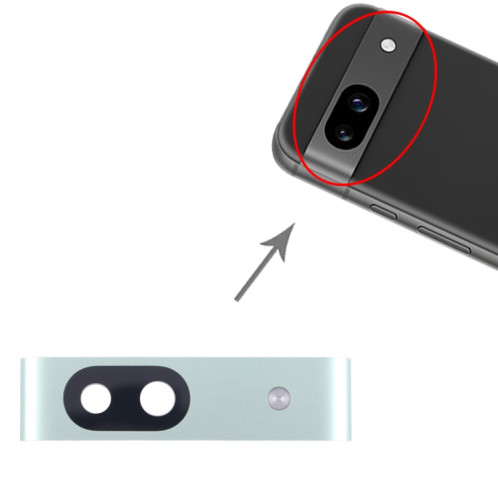 Pour Google Pixel 8a Cache d'objectif d'appareil photo d'origine (Vert) SH983G80-04