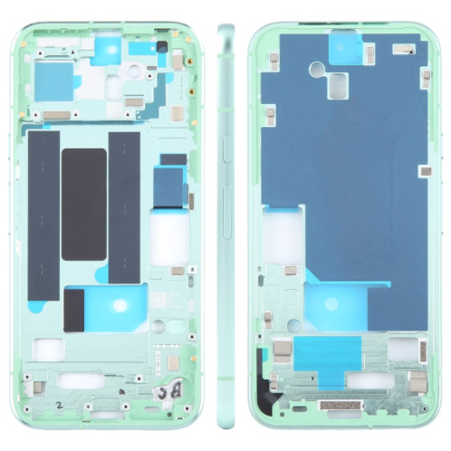 Pour Google Pixel 8a, plaque de cadre central d'origine, avec touches latérales (vert) SH988G1294-06