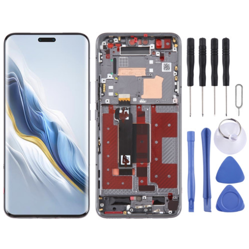 Pour Honor Magic6 Pro Original LCD Screen Digitizer Assemblage complet avec cadre (Noir) SH038B985-07