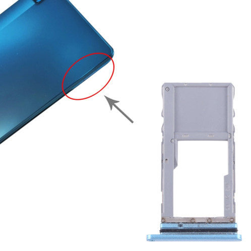 Plateau pour carte Micro SD TCL NXTPAPER S8 9288A 9288M (bleu bébé) SH05TT141-04