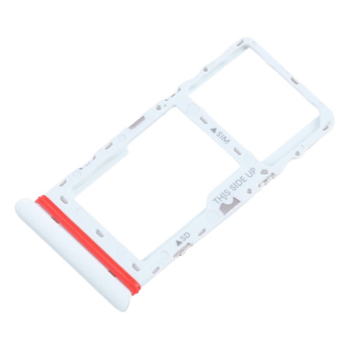 Pour Alcatel 1T 10 pouces 2020 8091 Plateau pour carte SIM + Plateau pour carte Micro SD (Blanc) SH208W1360-04