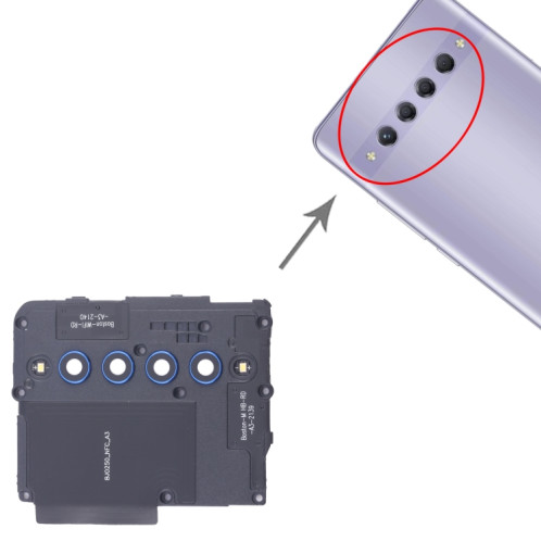 Couvercle d'objectif de caméra d'origine pour TCL 10 Plus T782H SH82341714-05