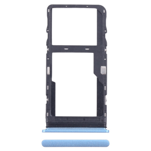 Pour TCL 20L / 20 Lite Plateau de carte SIM d'origine + Plateau de carte Micro SD (Bleu) SH252L1654-04