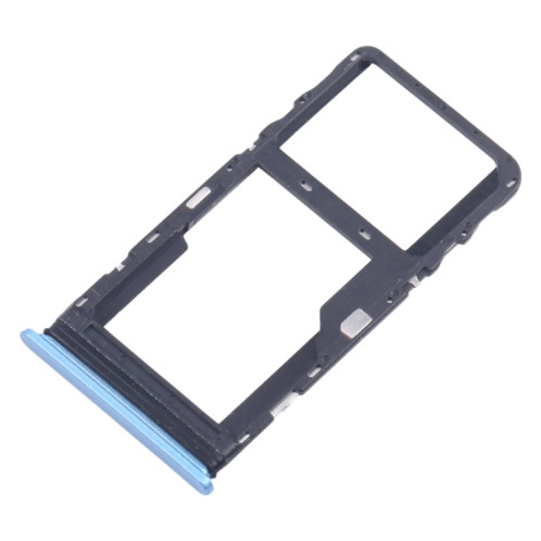 Pour TCL 20L / 20 Lite Plateau de carte SIM d'origine + Plateau de carte Micro SD (Bleu) SH252L1654-04