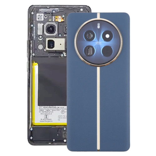 Pour Realme 12 Pro+ Cache arrière de batterie d'origine avec cache d'objectif d'appareil photo (bleu foncé) SH59DL688-07