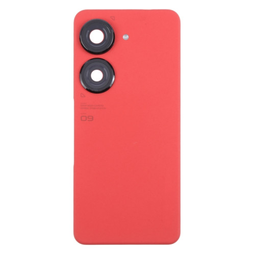 Pour Asus Zenfone 9 AI2202 Cache arrière de batterie d'origine avec cache d'objectif d'appareil photo (rouge) SH62RL885-07
