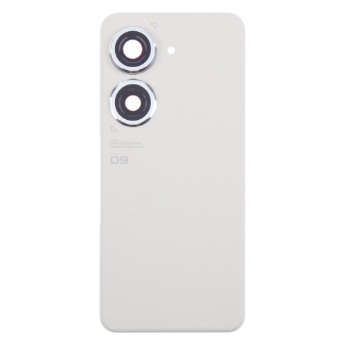Pour Asus Zenfone 9 AI2202 Couvercle arrière de la batterie d'origine avec couvercle d'objectif de caméra (blanc) SH62WL537-07