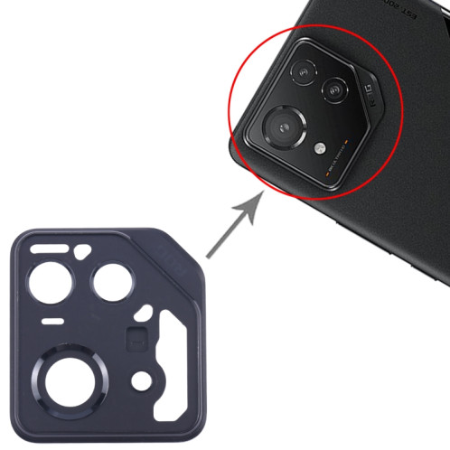 Pour Asus ROG Phone 8 Pro AI2401 AI2401_A Cadre de caméra arrière d'origine (noir) SH296B609-04