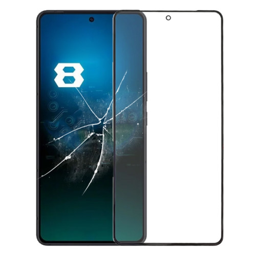Pour Asus ROG Phone 8 Écran avant Lentille extérieure en verre avec adhésif optiquement transparent OCA SH83141141-05