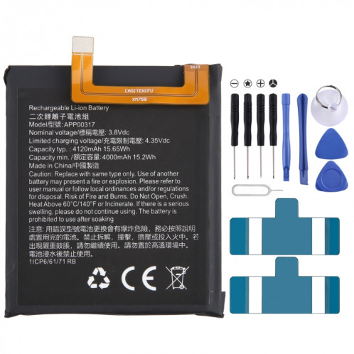 Batterie de remplacement 4000mAh APP00317 pour CAT S62 Pro SH8334957-04