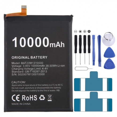 Batterie de remplacement 10000mAh BAT20M1310000 pour DOOGEE S88 / S88 Pro SH83451526-04