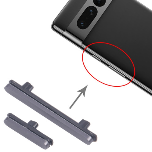 Bouton d'alimentation et bouton de contrôle du volume pour Google Pixel 7 Pro (noir) SH397B1764-04