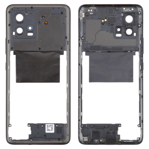 Pour Motorola Moto G72 Plaque de cadre central d'origine (noir) SH431B1728-06
