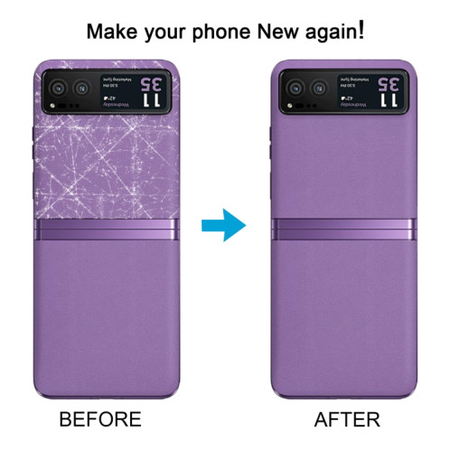 Pour Motorola Razr 40 Couvercle arrière de la batterie de la partie supérieure d'origine (rose) SH435F1947-07