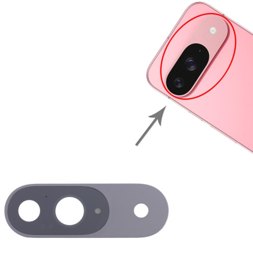 Pour Google Pixel 9 Cache objectif d'appareil photo d'origine (noir) SH444B400-04