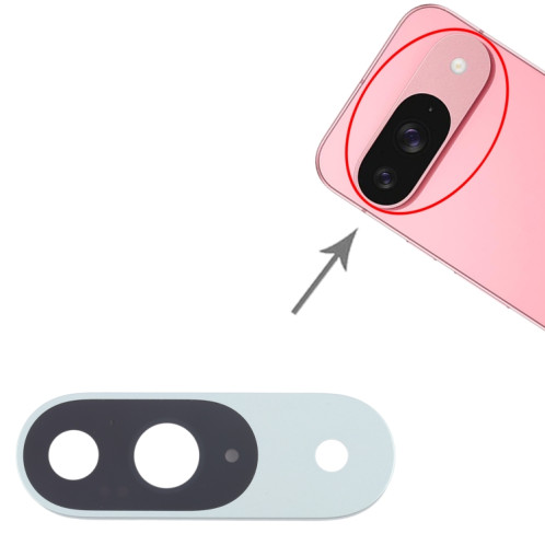 Pour Google Pixel 9 Cache objectif d'appareil photo d'origine (vert) SH444G466-04