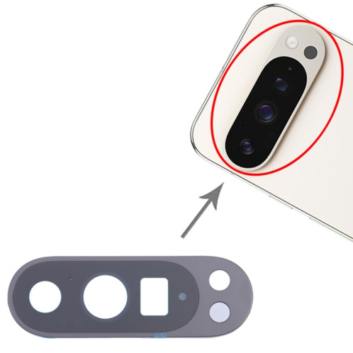 Pour Google Pixel 9 Pro Cache objectif d'appareil photo d'origine (noir) SH445B913-04
