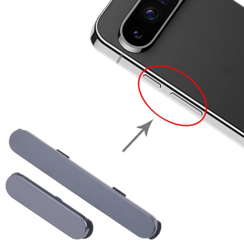 Bouton d'alimentation et bouton de contrôle du volume d'origine pour Google Pixel 9 Pro (noir) SH589B243-04