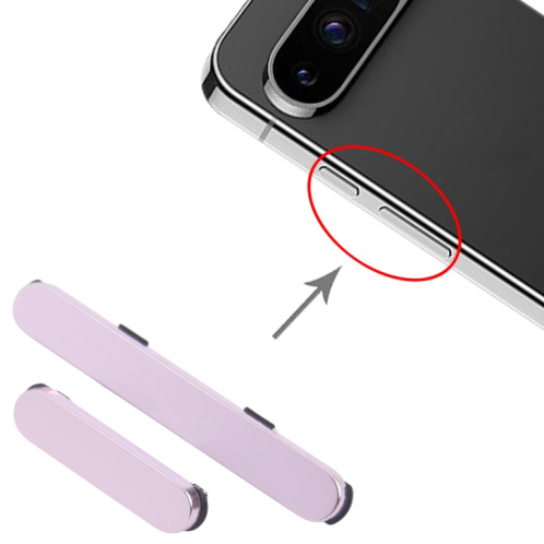 Bouton d'alimentation et bouton de contrôle du volume d'origine pour Google Pixel 9 Pro (rose) SH589F1596-04