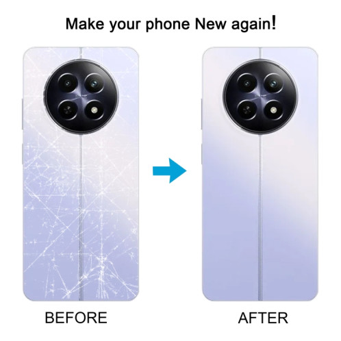 Pour Realme 12 Couvercle arrière de batterie d'origine avec cadre central (vert) SH51GL615-07