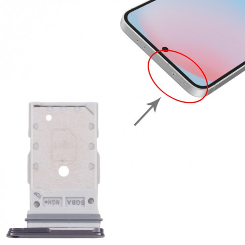 Pour Samsung Galaxy S24 FE SM-S721B Tiroir de carte SIM d'origine + Tiroir de carte SIM (noir graphite) SH702H1689-04