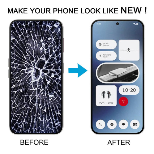 Pour Nothing Phone (2A) A142 5G Original AMOLED LCD Screen Digitizer Assemblage complet avec cadre (Noir) SH709B723-07