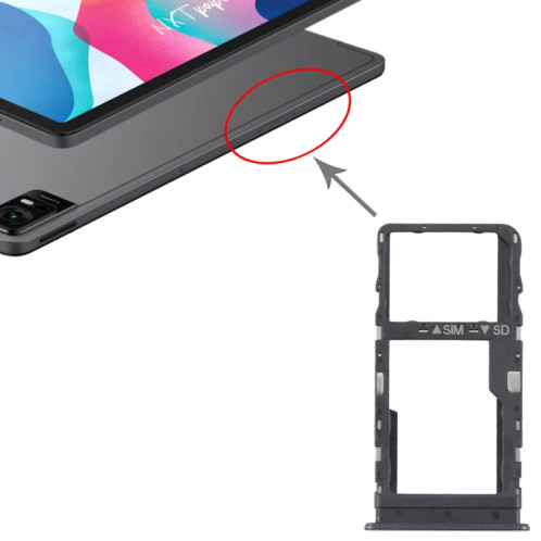 Pour TCL Tab 11 Plateau de carte SIM d'origine + Plateau de carte Micro SD (gris) SH727H1267-04