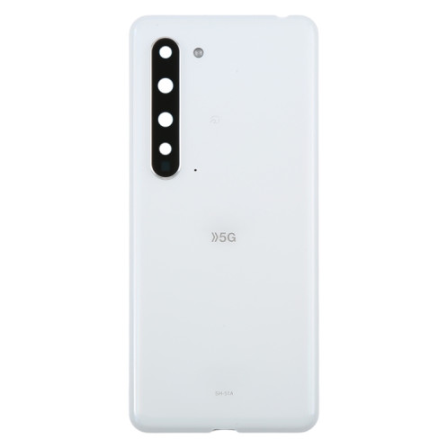 Pour Sharp Aquos R5G Cache arrière de batterie d'origine (blanc) SH46WL781-07