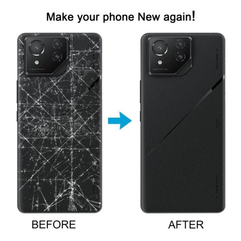 Pour Asus ROG Phone 8 Pro AI2401 AI2401_A Coque arrière de batterie en verre d'origine (noir mat) SH8FBL1427-07