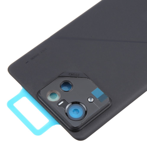 Pour Asus ROG Phone 8 Pro AI2401 AI2401_A Global Original Couvercle arrière de batterie en verre avec cadre d'appareil photo (noir mat) SH9FBL951-07
