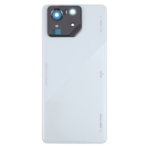 Pour Asus ROG Phone 8 Pro AI2401 AI2401_A Global Original Couvercle arrière de batterie en verre avec cadre d'appareil photo (gris) SH19HL271-07