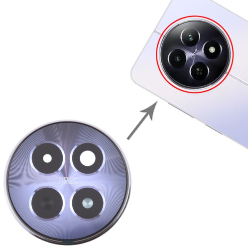 Pour Realme 12 Cache d'objectif de caméra arrière d'origine (violet) SH024P866-04