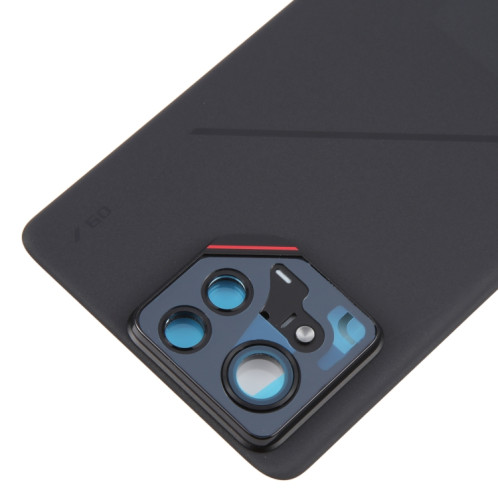 Pour Asus ROG Phone 9 Pro 5G Coque arrière de batterie en verre d'origine avec cadre d'appareil photo (noir mat) SH30BL296-07