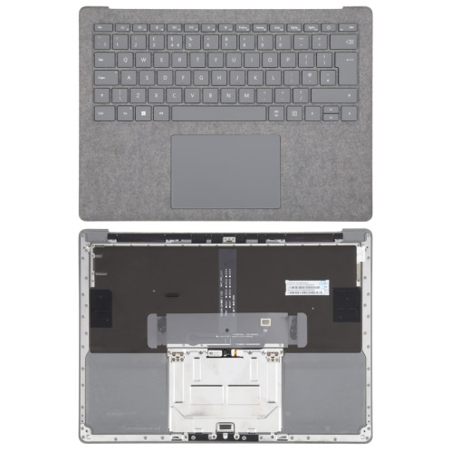 Pour Microsoft Surface Laptop 3/4/5 13,5 pouces Clavier britannique avec coque C/Touch Board (gris) SH044H602-06