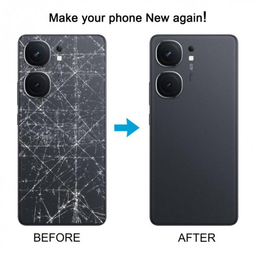 Pour vivo iQOO Neo9 OEM Cache arrière de la batterie (noir) SH92BL498-07