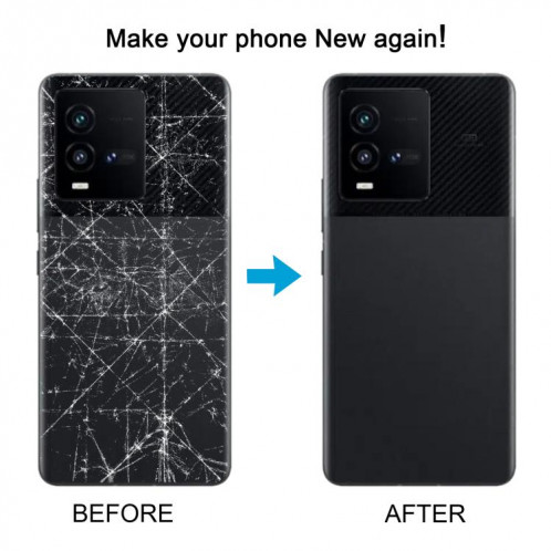 Pour vivo iQOO 10 OEM Cache arrière de la batterie (noir) SH95BL1477-07
