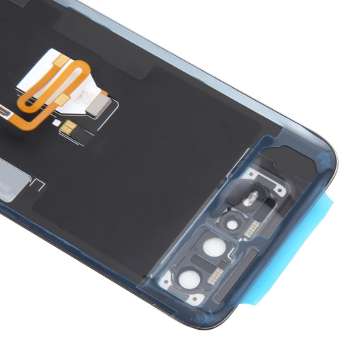 Pour Asus ROG Phone 6 AI2201-C AI2201-F Couvercle arrière de la batterie en verre avec câble NFC/lumière (noir rouge) SH0BRL547-07
