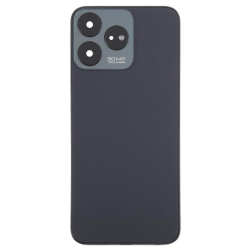 Pour ZTE Axon 50 Lite 8050 Couvercle arrière de la batterie en verre avec cadre central / couvercle de l'objectif de l'appareil photo (noir) SH22BL129-07