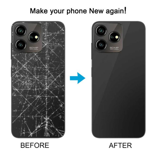 Pour ZTE Axon 50 Lite 8050 Couvercle arrière de la batterie en verre avec cadre central / Couvercle de l'objectif de l'appareil photo (vert) SH22GL1638-07