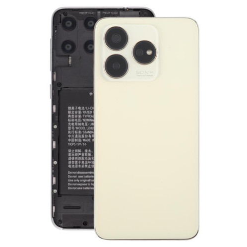 Pour ZTE Axon 60 / V60 Z2356 Couvercle arrière de la batterie en verre avec cadre central / couvercle de l'objectif de l'appareil photo (or) SH30JL522-07