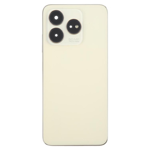 Pour ZTE Axon 60 / V60 Z2356 Couvercle arrière de la batterie en verre avec cadre central / couvercle de l'objectif de l'appareil photo (or) SH30JL522-07