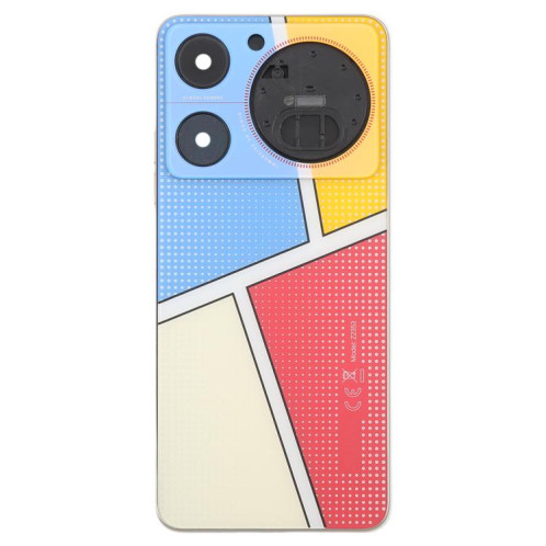 Pour ZTE nubia Music Z2353 Couvercle arrière de batterie en verre avec cadre central / Couvercle d'objectif d'appareil photo (multicolore) SH2CSL72-07