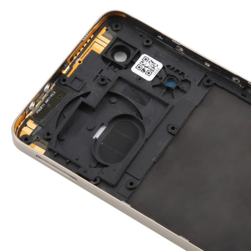 Pour ZTE nubia Music Z2353 Couvercle arrière de batterie en verre avec cadre central / couvercle d'objectif d'appareil photo (jaune) SH32YL1969-07