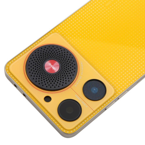 Pour ZTE nubia Music Z2353 Couvercle arrière de batterie en verre avec cadre central / couvercle d'objectif d'appareil photo (jaune) SH32YL1969-07