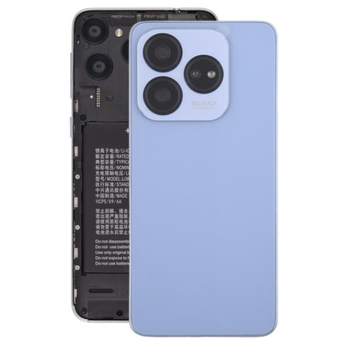 Pour ZTE Blade V60 Design Z2350 Couvercle arrière de la batterie en verre avec cadre central / Couvercle de l'objectif de l'appareil photo SH45LL1607-07