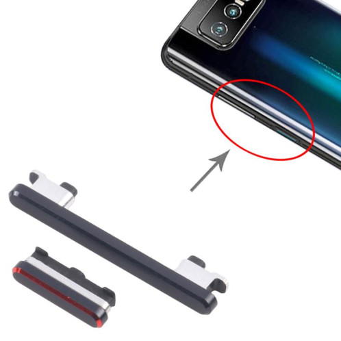 Pour Asus Zenfone 7 ZS670KS I002D Bouton d'alimentation et bouton de contrôle du volume (rouge) SH256R860-04