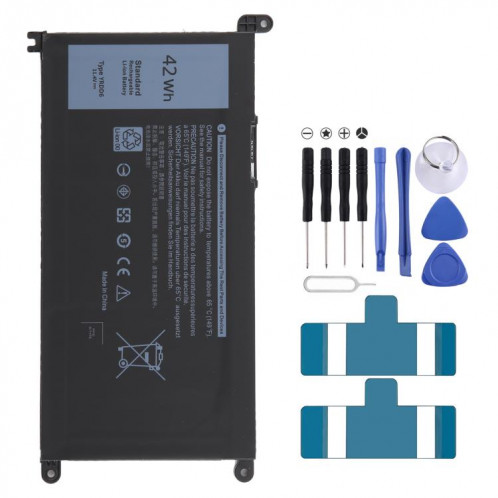 Batterie Li-ion 11,4 V 42 Wh YRDD6 pour Dell Vostro 3491 3591 3490 3590 3501 Inspiron 5481 5482 5485 5491 5591 5485 5585 5480 SH9304916-04